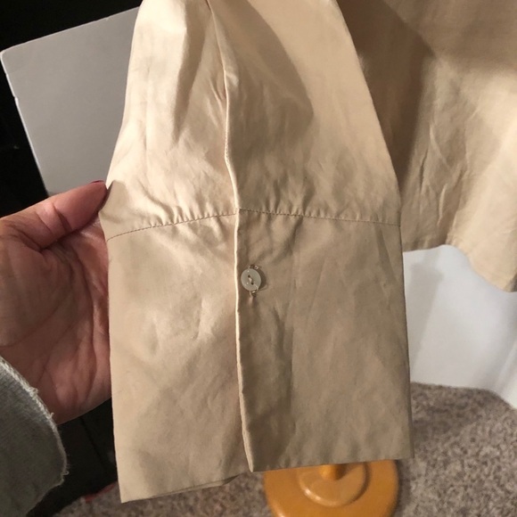 Zara Tan Round Neck Long Sleeve T-Shirt Size M NWT - Picture 5 of 8